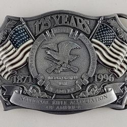 VTG 1996 NRA National Rifle Association Of America 125 Years 2"x3" Belt Buckle