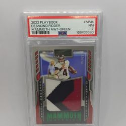 2022 Playbook Desmond Ridder Mammoth MAT-GREEN #MM4. NM PSA 7