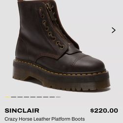 Dr. Martens Sinclair Crazy Horse Leather Platform Boots