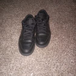 All Black Jordan 1 Lows Size 11