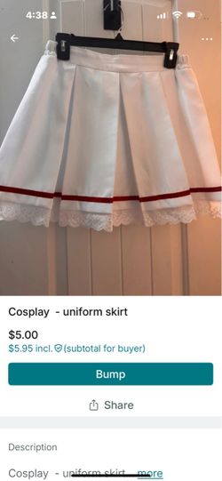 White Pleated Cosplay Uniform Skirt