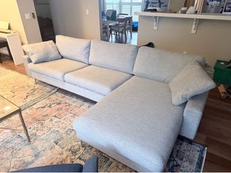 Article Nova 114 Reversible Sectional 2‑pc Winter Gray — Excellent