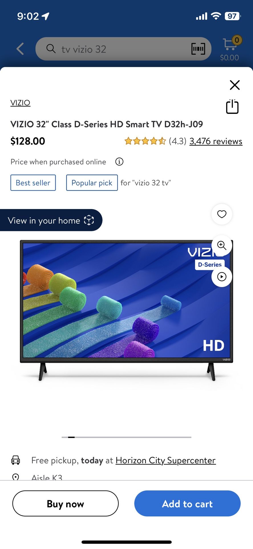 Vizio 32” TV