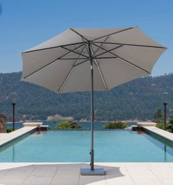 Sunvilla 10' Round Solar LED Market Umbrella Item 1807266