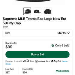 Supreme MLB teams box logo new era 59fifty cap