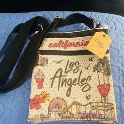 Glam So Chic Sparkly Los Angeles California Crossbody Purse