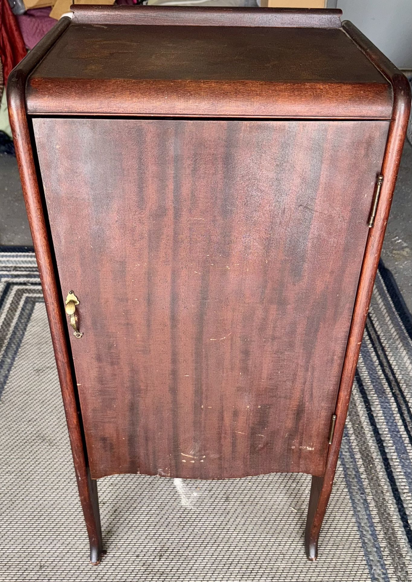 Antique Oak Music Cabinet Stand – original finish
