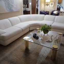 Sectional Couch Sofa & Chaise Lounge With Footstool