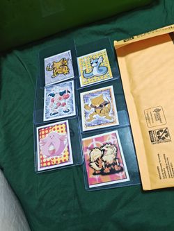 Pokémon Sticker Cards Lot of 6