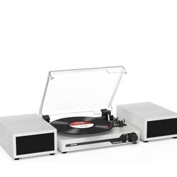 VINYL RECORD PLAYER (WHITE)