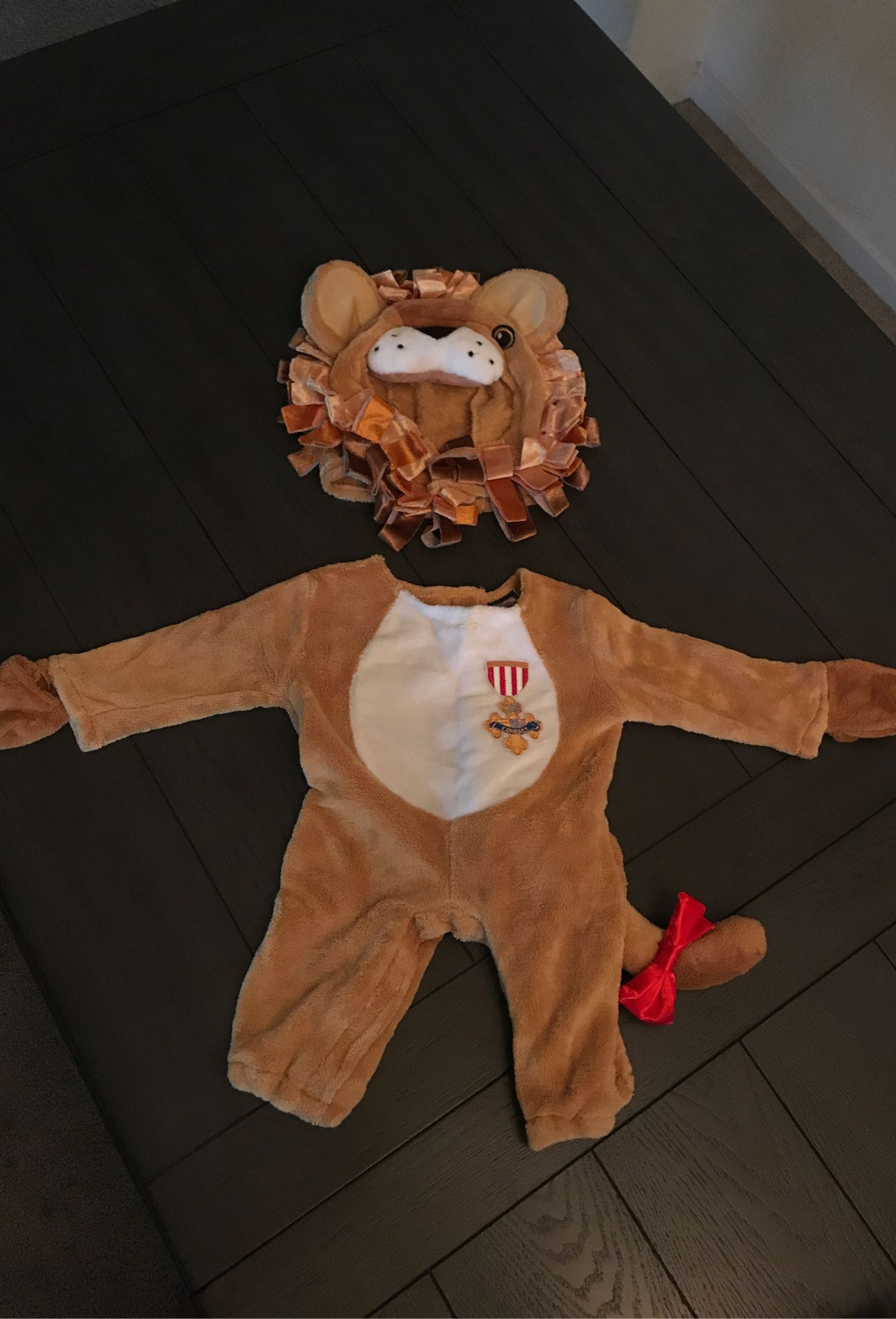 Cowardly Lion costume Infant 0-6 months