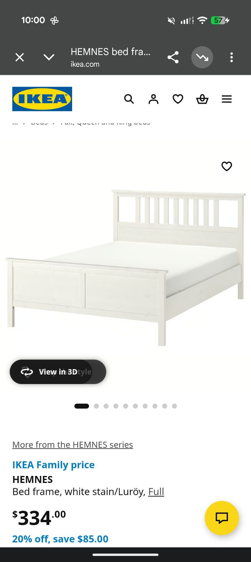 Used IKEA bedframe priced to move quickly