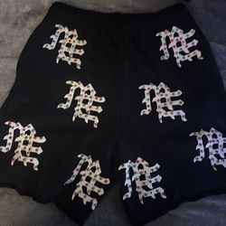 Mixed emotion rhinestone shorts