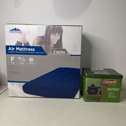 Northwest Territories Twin Air mattress and Colmen Battery operated air pump