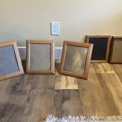 3 Wooden Frames With Glass 12 1/2” X 10 1/2”