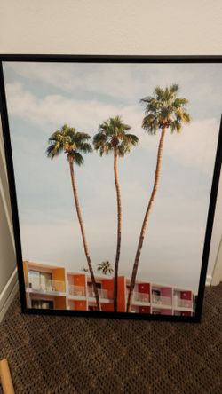 Palm trees canvas photo