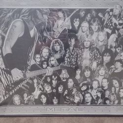  The History Of Metal.  ( Framed Poster)