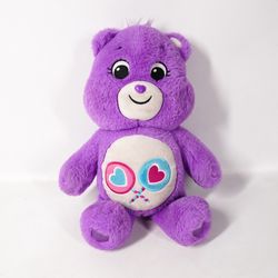 Basic Fun Care Bears Share Bear 14" Plush Stuffed Animal Teddy Plushie Purple