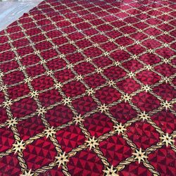 Carpet Hugs Or (Big Rug ) Heavy Duty 24x12 Beautiful Red And white 