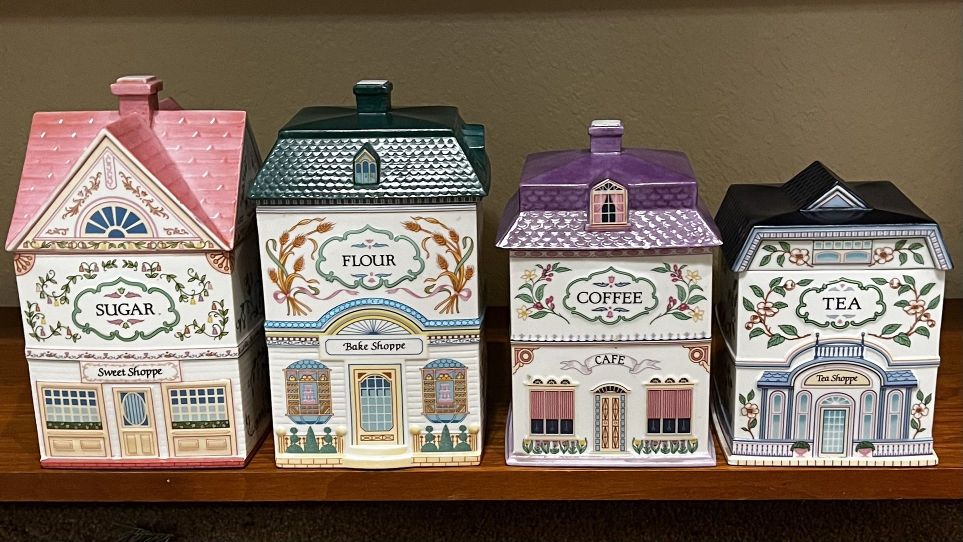 LENOX VILLAGE PORCELAIN CANISTER SET
