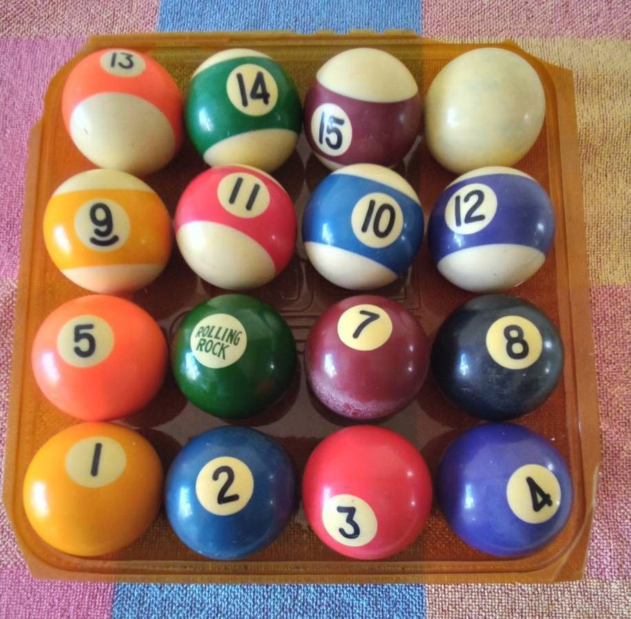 Rolling Rock Billiards Pool Table Balls