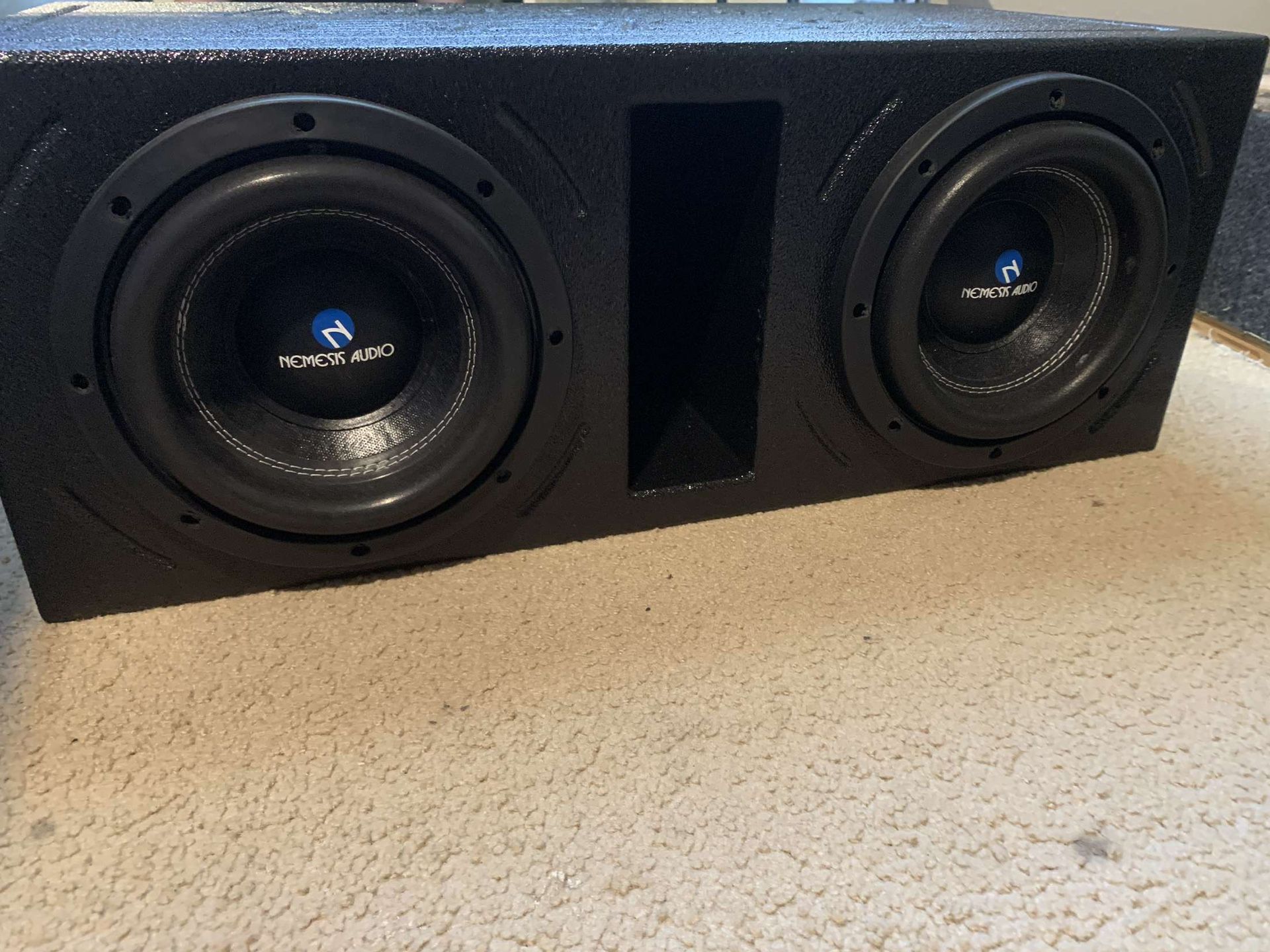 Two 8 Inch Sub Speakers With Custom Box