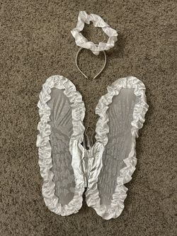 Halloween Costume Angel Wings Halo Size S