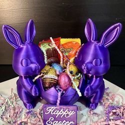 $10 Easter Bunny Chocolate Gift Basket Purple