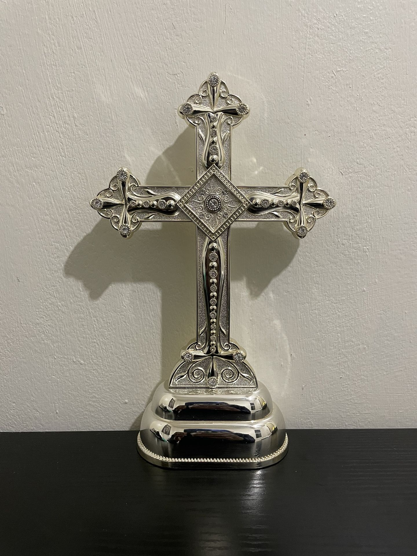 Royal Limited Silver Plated Cross w/ Crystal Jewels