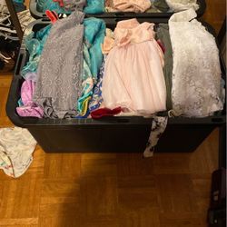 Big Box Filled With Girls Clothes