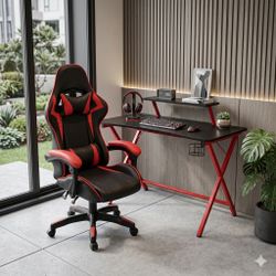 Game Desk With Chair Combo New