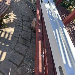 Vinyl fence inside post