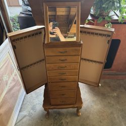 Vintage Jewelry Box Armoire 
