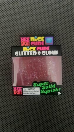 Needoh Nice Cube Glitter and Glow Pink