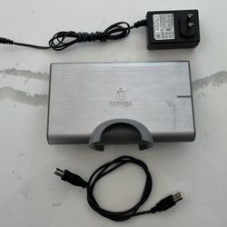 Iomega 1TB External Hard Drive w/ Power Adapter and USB Cable TESTED 