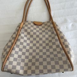 Louis VUITTON Damier Azur Propriano Rose Ballerine authentic