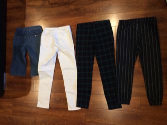 4 pcs Girls Kids Pants Jeans Shorts and Bottoms size 8-9T