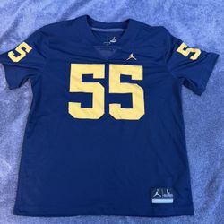 MEN'S LARGE #55 DAVID OJABO ALUMNI MICHIGAN WOLVERINES FOOTBALL JERSEY