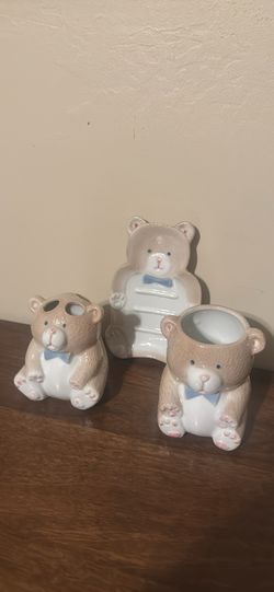 Vintage porcelain Bear set