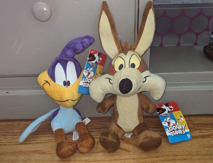 Roadrunner And Wiley Coyote New Plush Stuffed Animals