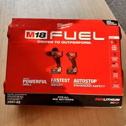 📌Milwaukee M18 FUEL 18V Lithium-Ion Brushless Cordless Hammer Drill and Impact Driver Combo Kit (2-Tool) with 2 Batteries) PRECIO FIRME NO MENOS👉$30