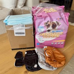 Dog Diapers & Pee Pads – Large Lot