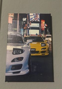 JDM Sports Cars Canvas Wall Art