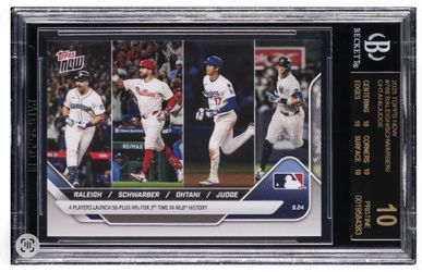 2025 TOPPS NOW #766 RALEIGH/SCHWARBER/OHTANI/JUDGE BGS 10 BLACK LABEL