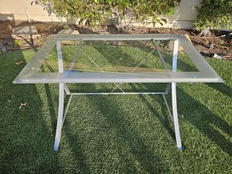 Modern Desk - Glass & Steel