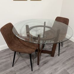 Round Glass Dining Table