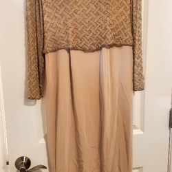 Formal Gold Embellished Gown  Sz 6