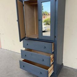 Tall Grey Pine Closet 