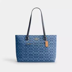 Coach Signature Denim Tote Bag