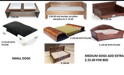 Custom wooden dog beds